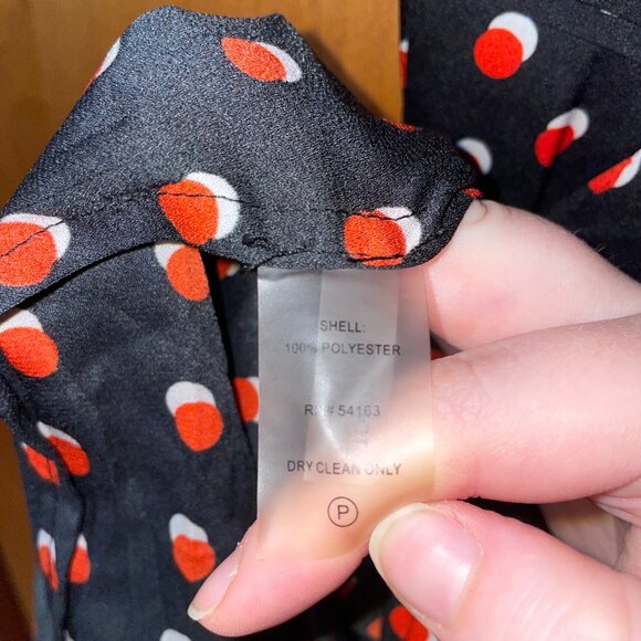 Tommy Hilfiger Polka Dot Sleeveless Dress Size 16 Womens Pleated Design - Picture 5 of 7